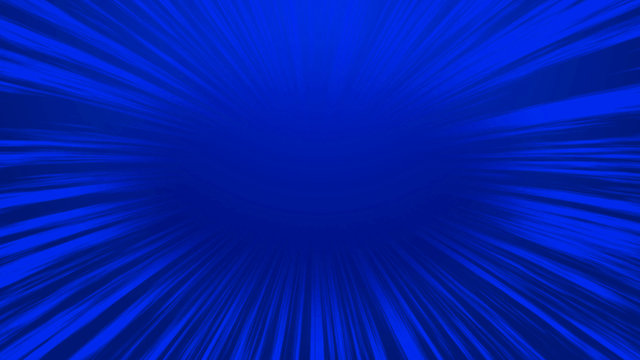 Abstract blue comic radial speed line background, cartoon background