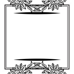 Floral frames and flowers, design elements for invitations, greeting cards, posters. Vector