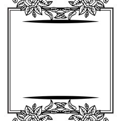 Floral frames and flowers, design elements for invitations, greeting cards, posters. Vector