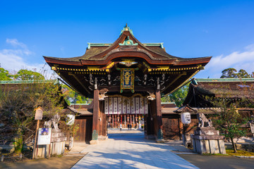 Naklejka premium 京都 北野天満宮の三光門