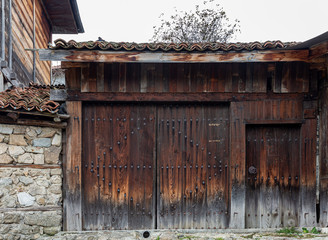 Old wooden door