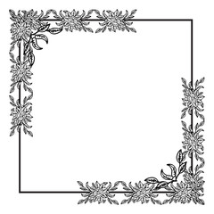 Vintage unique pattern floral, wallpaper wedding invitation card. Vector