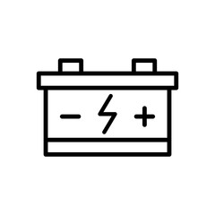 Car battery icon vector