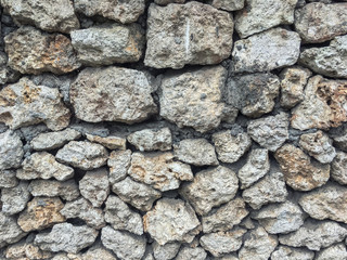 Gray background from big cobblestone, Nature backdrop