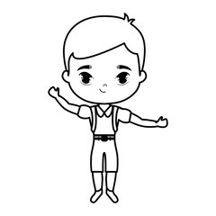 cute little student boy avatar character