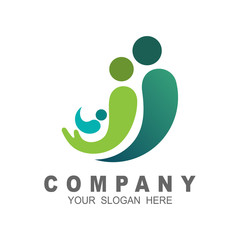 Human logo, logo of a group of human, family icon , charity icon
