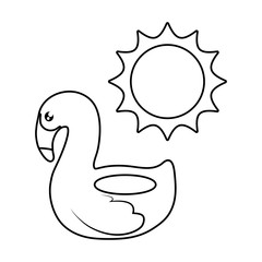 float flemish with sun isolated icon