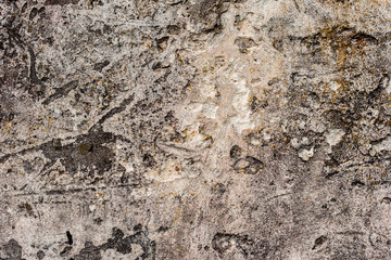 Texture of a concrete wall with cracks and scratches which can be used as a background