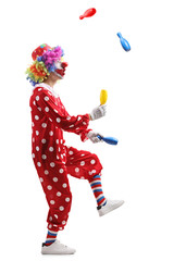 Clown juggling with clubs