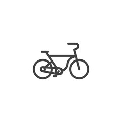 Bicycle line icon. linear style sign for mobile concept and web design. Bike outline vector icon. Symbol, logo illustration. Vector graphics