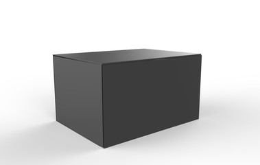Paper Box Mockup on a white background. 3d illustration 