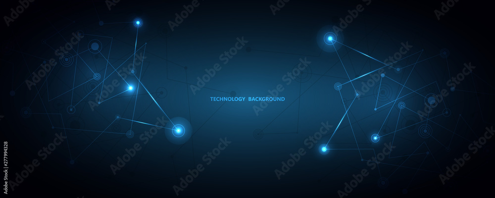 Poster abstract background technology and science graphic design. connecting dots and lines.internet connec