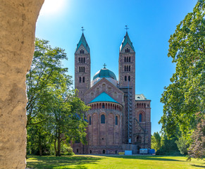 Speyer City, GERMANY, July 04, 2019: Romantic streets and houses in Speyer in summer time