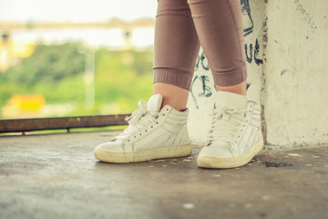 Naklejka premium white shoes