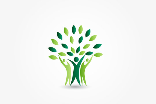 Tree ecology people logo