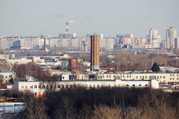 Obraz premium Moscow panorama in Pechatniki administrative district
