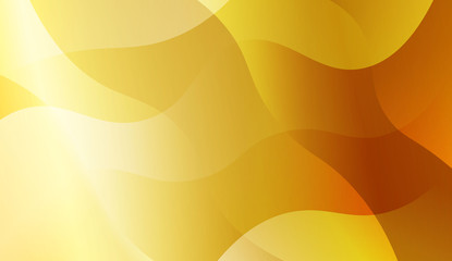 Abstract Background With Dynamic Wave Effect. Design For Cover Page, Poster, Banner Of Websites. Vector Illustration with Gold Color Gradient.