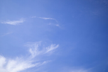 Naklejka na ściany i meble Bright blue sky there is a little clouds the sky
