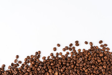 Coffee beans isolated on white background.