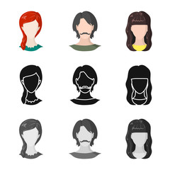 Isolated object of professional and photo icon. Set of professional and profile vector icon for stock.