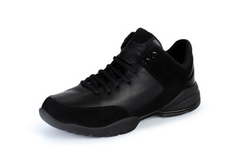 Male sneakers close up isolated on white background