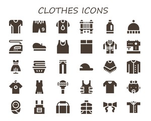 clothes icon set