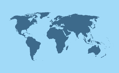 Fototapeta na wymiar World map vector template, worldwide info graphic