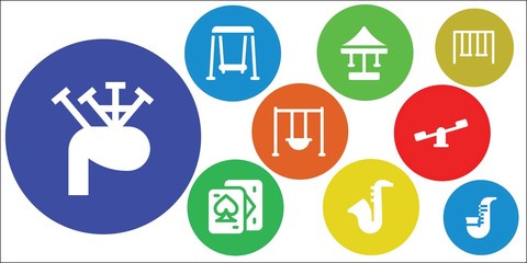 playing icon set