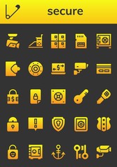 secure icon set