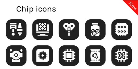 chip icon set