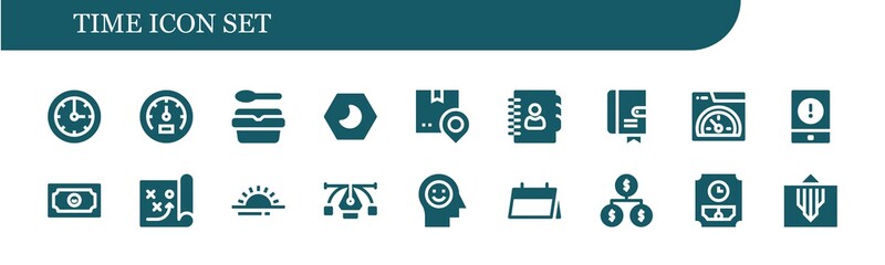time icon set