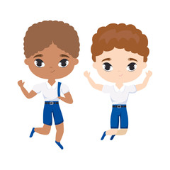 cute little students avatar character