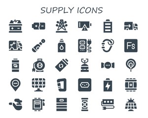 supply icon set