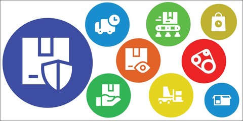 distribution icon set