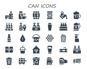 can icon set