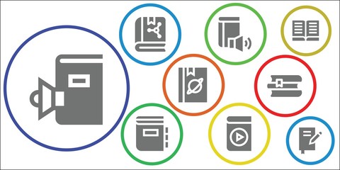 dictionary icon set