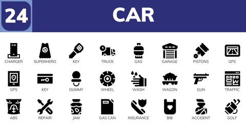 car icon set