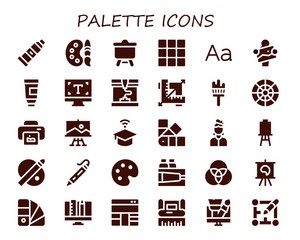 palette icon set
