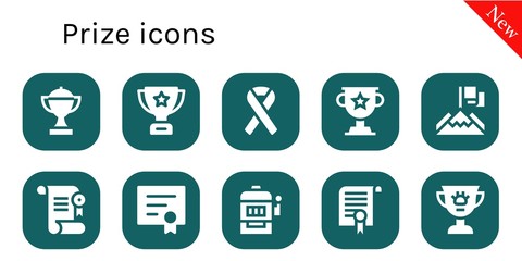 prize icon set