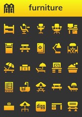 furniture icon set