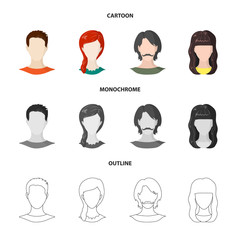 Vector illustration of professional and photo icon. Collection of professional and profile stock symbol for web.