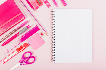 Pink kit stationery with notepad