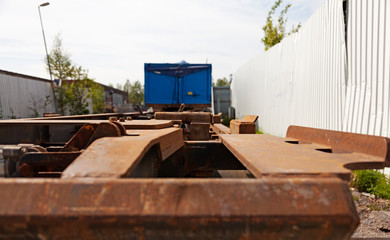 from the back of a long truck without a load