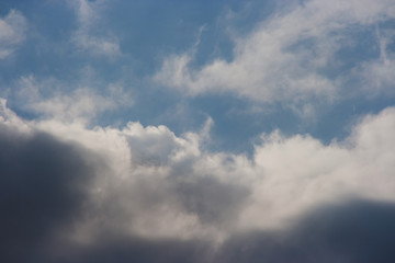 облака на фоне синего неба во всём своем разнообразии