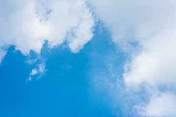 blue sky and white clouds.