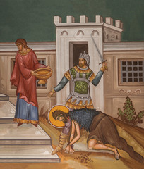 John the Baptist being beheaded