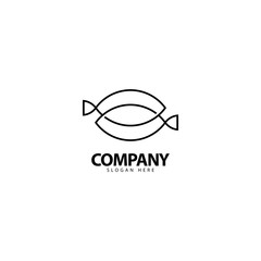 Fish Logo Design Template Icon