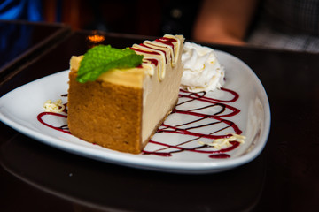 Cheese cake with cream