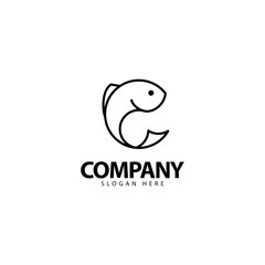 Fish Logo Design Template Icon