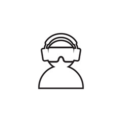Virtual reality vr icon graphic design template
